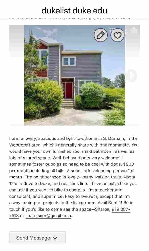 Seeking roommate for townhome