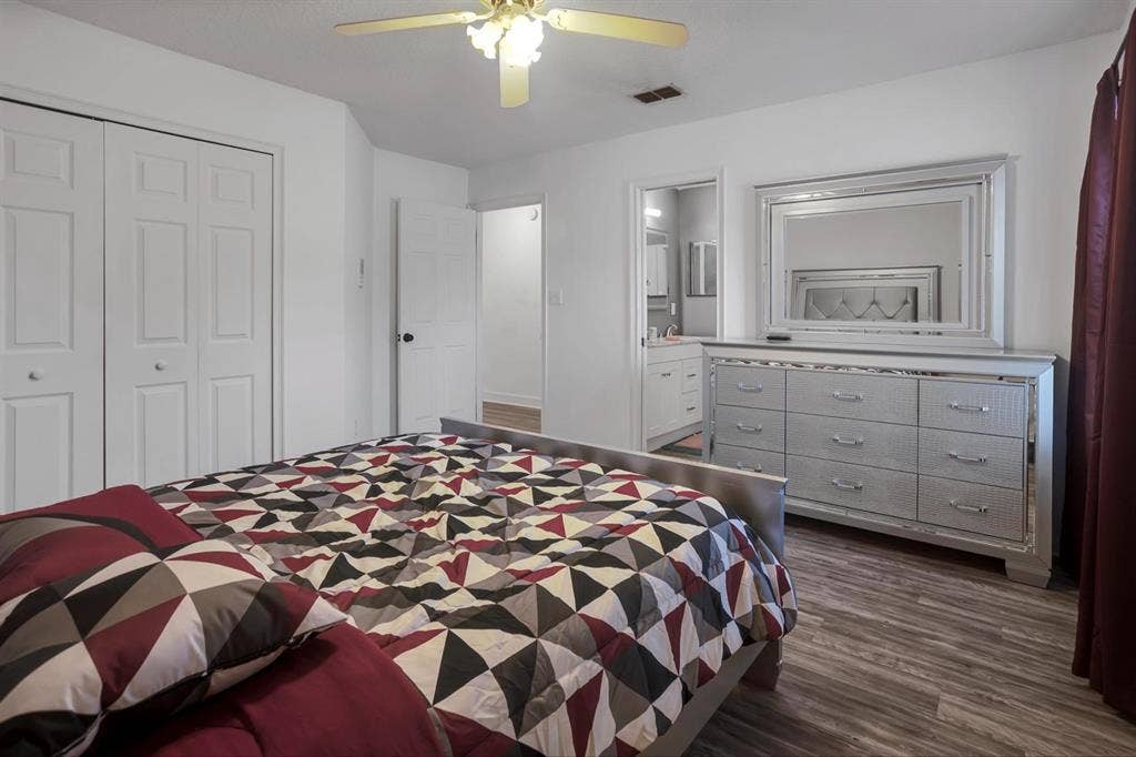 Clean house room has bathroom