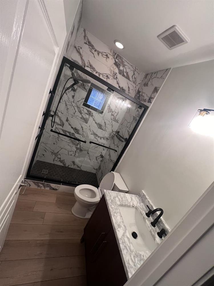 Private bedroom and bathroom