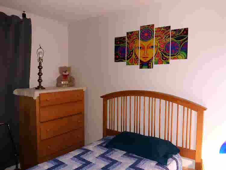 $ Small Furnished Twin Bedroom