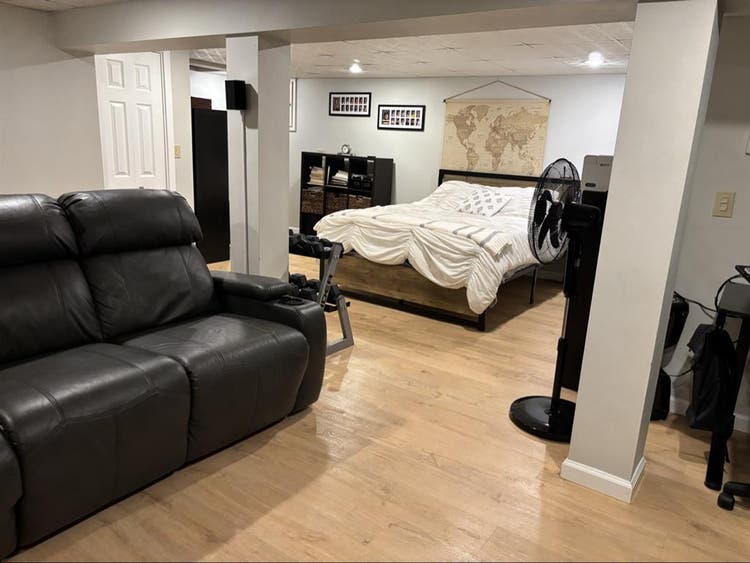 Furnished basement room