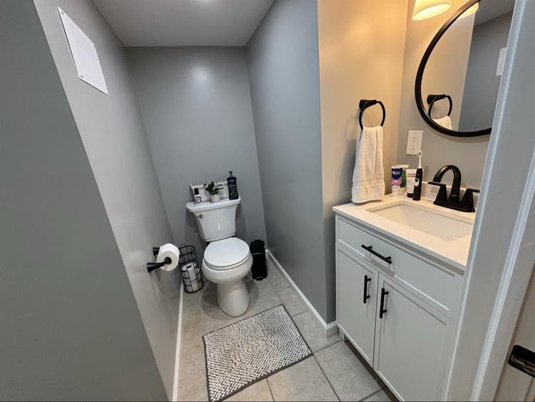 Furnished basement room