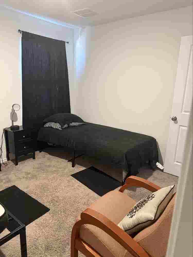 Locked private rooms for rent.