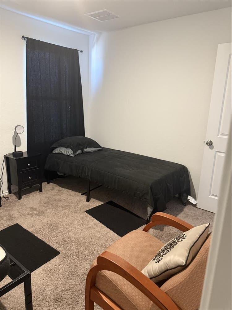 Locked private rooms for rent.