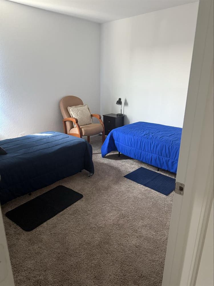 Locked private rooms for rent.
