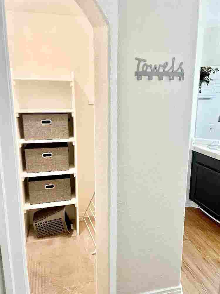 Master bedroom + walk-in bathroom