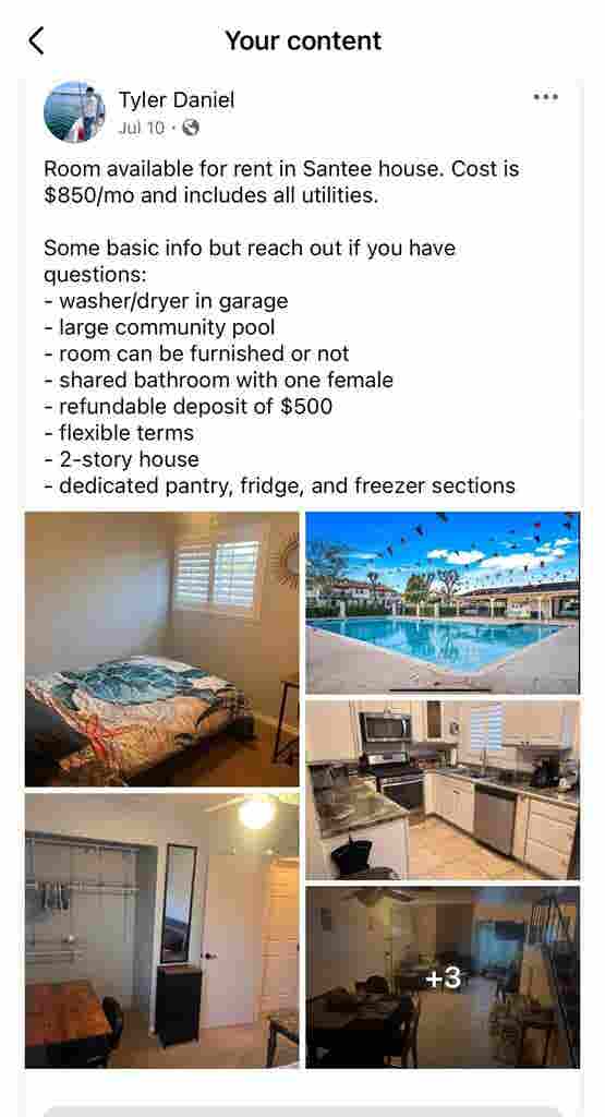 Room available now