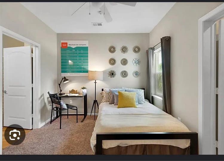 1 bedroom in 4 bedroom apartment.
