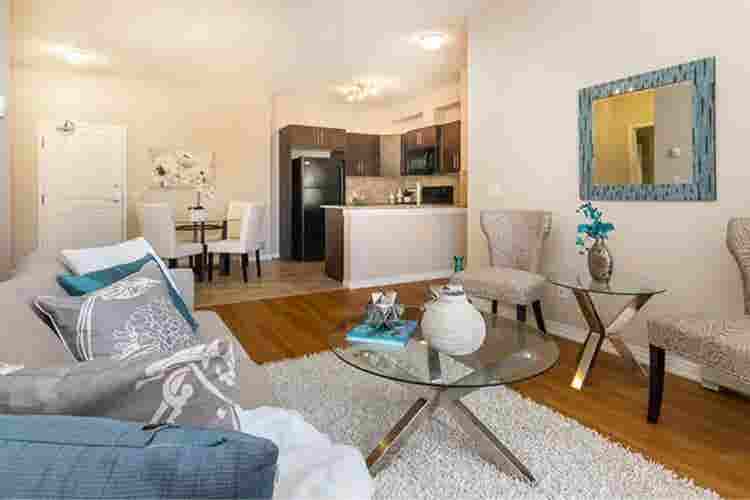 1 Bed
 2 Bath furnished apartment