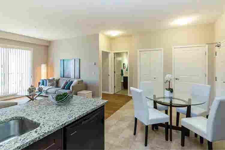 1 Bed
 2 Bath furnished apartment