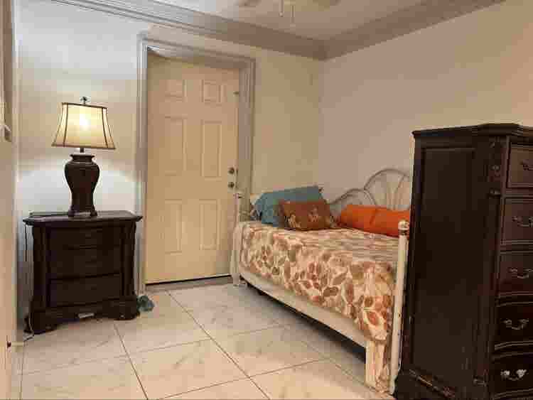 Furnished room private bathroom.