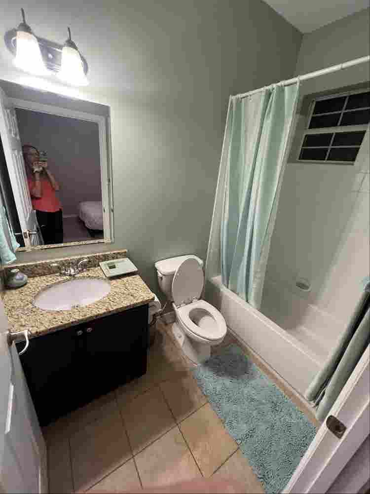Lakefront room with private bath.