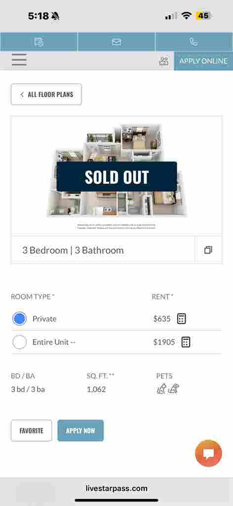 Spring  sublease