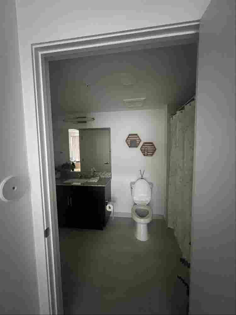 Private bedroom and bathroom