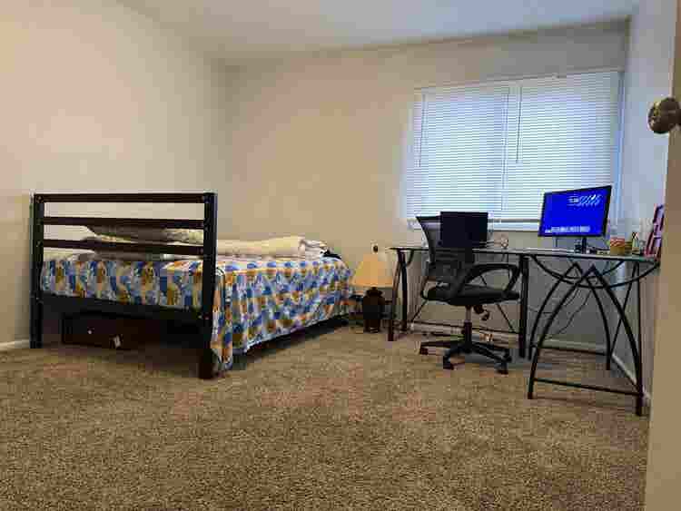Private semi furnished Bedroom