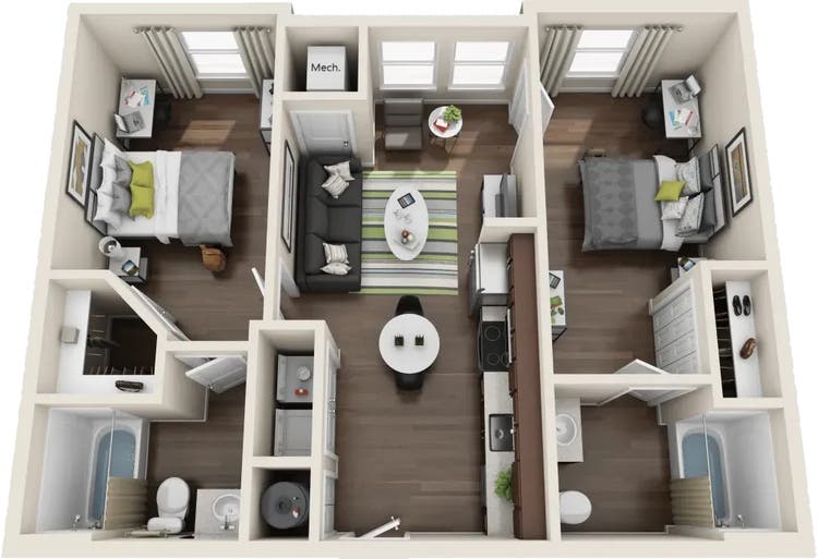 2 LRG Private Bedrooms & Bathroom