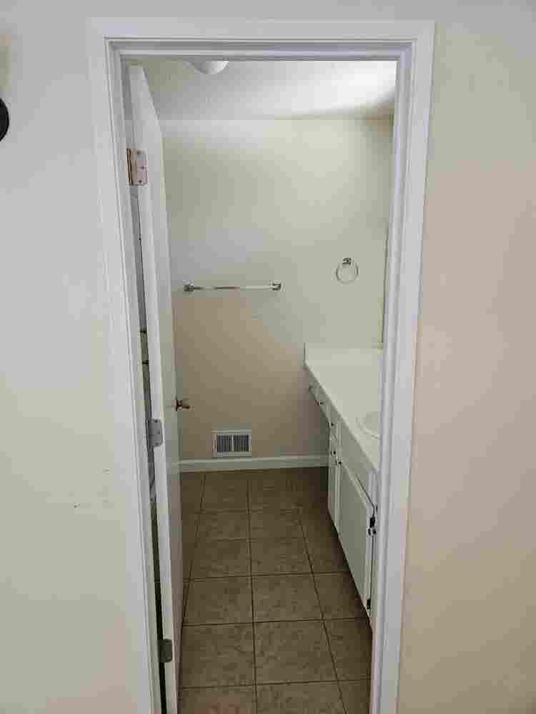 master bedroom and bathroom