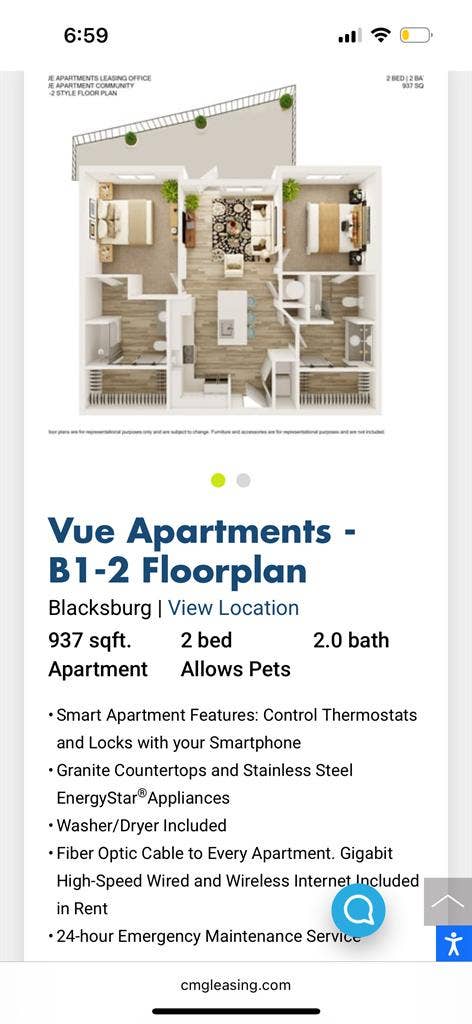 1 bed/bath in a apartment
