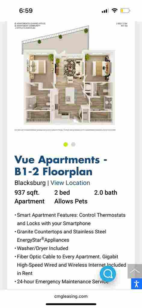 1 bed/bath in a  apartment