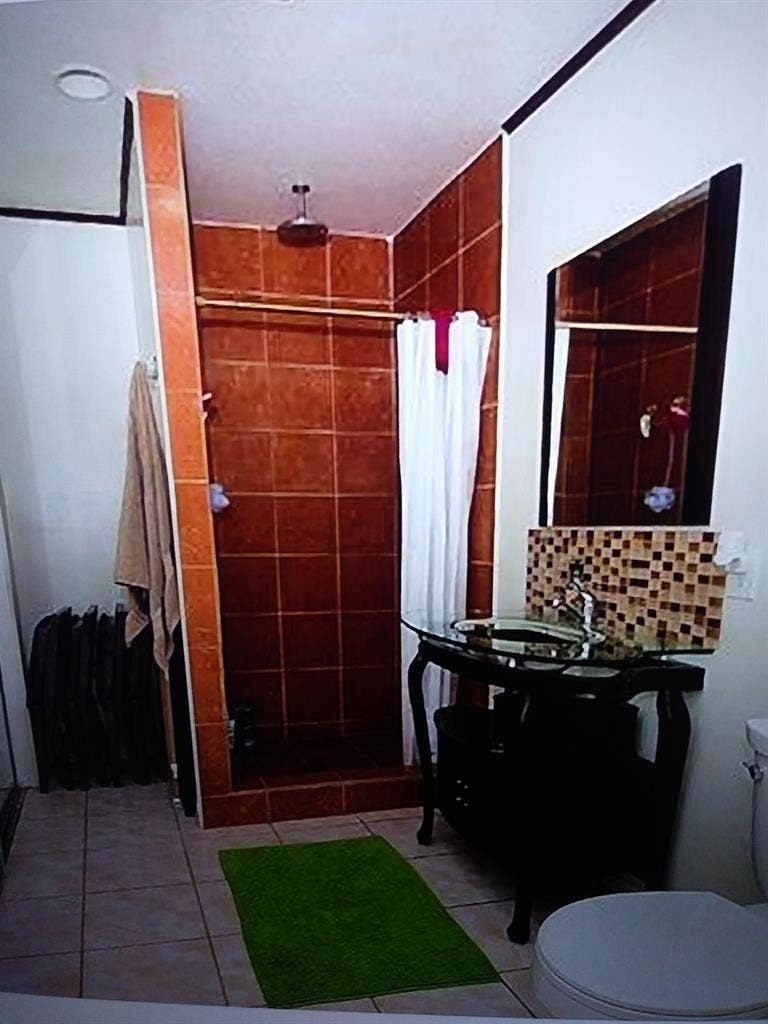 Home with a swimming pool.