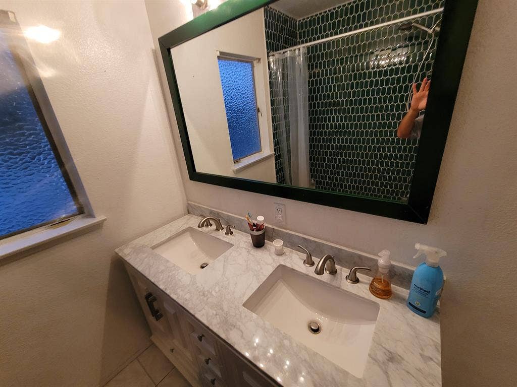 Home with a swimming pool.