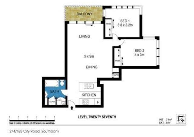 2 Bed apartment - Southbank, Melb