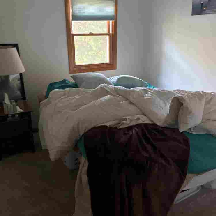 Fluffy queen bed