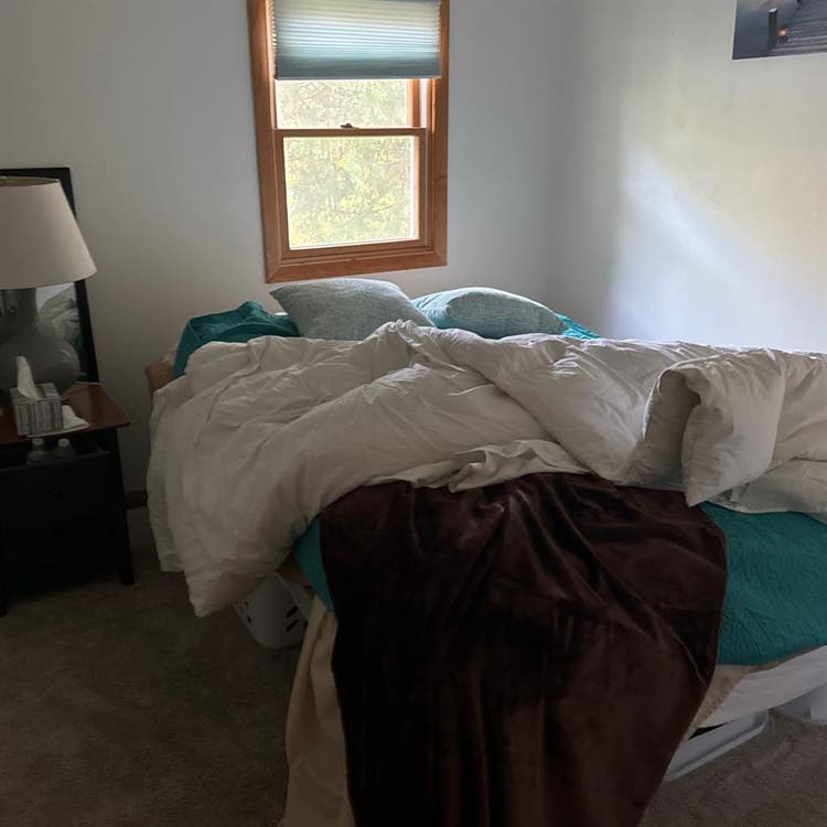 Fluffy queen bed
