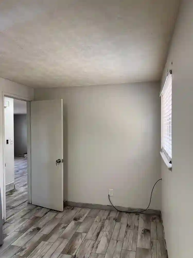 Main level room view of waterfall