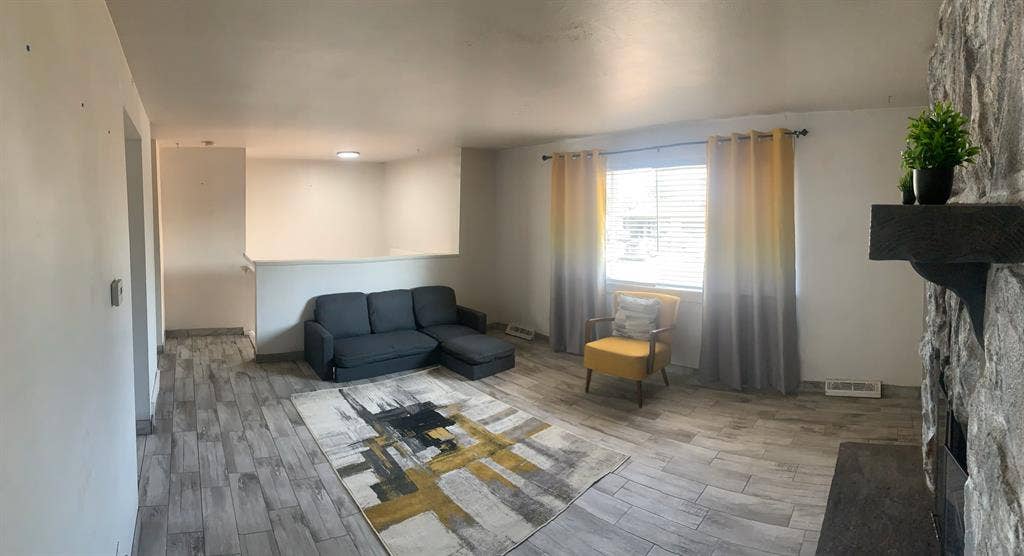 Main level room  view of waterfall