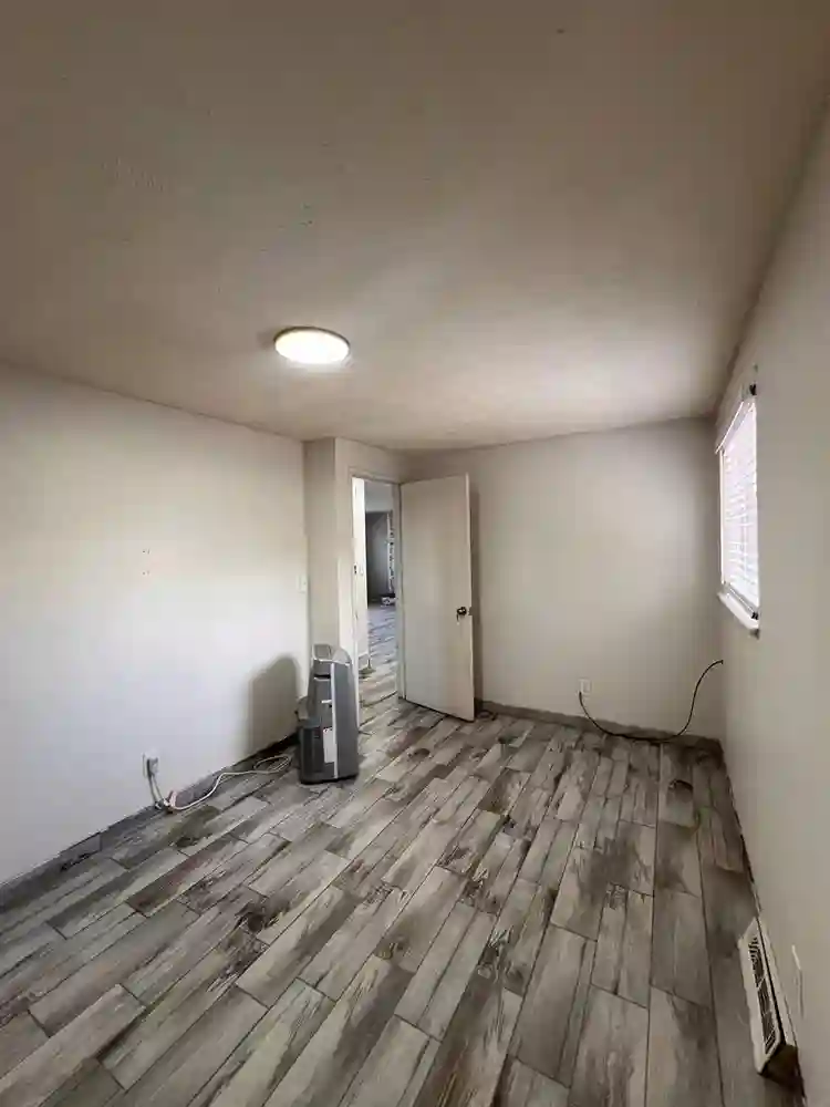 Main level room view of waterfall