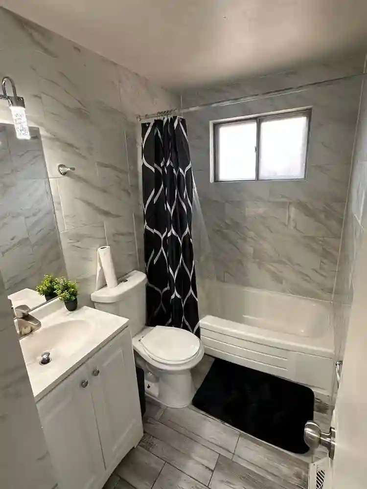 Main level room view of waterfall