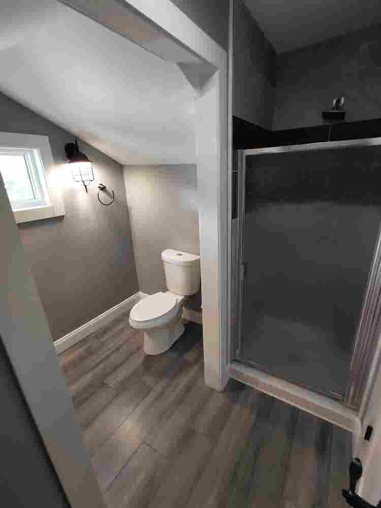 Upstairs room with private bathroom