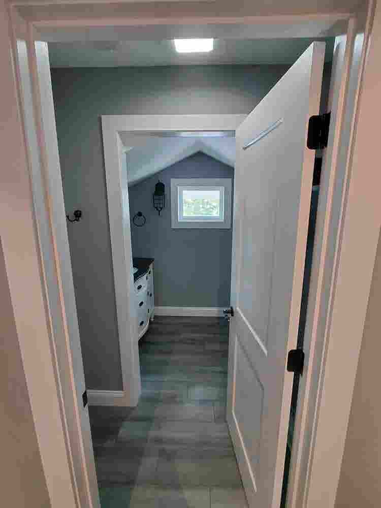 Upstairs room with private bathroom