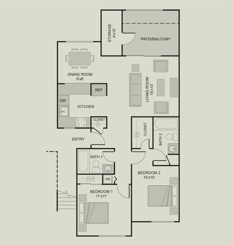 Private bd/ba in ba luxury apt