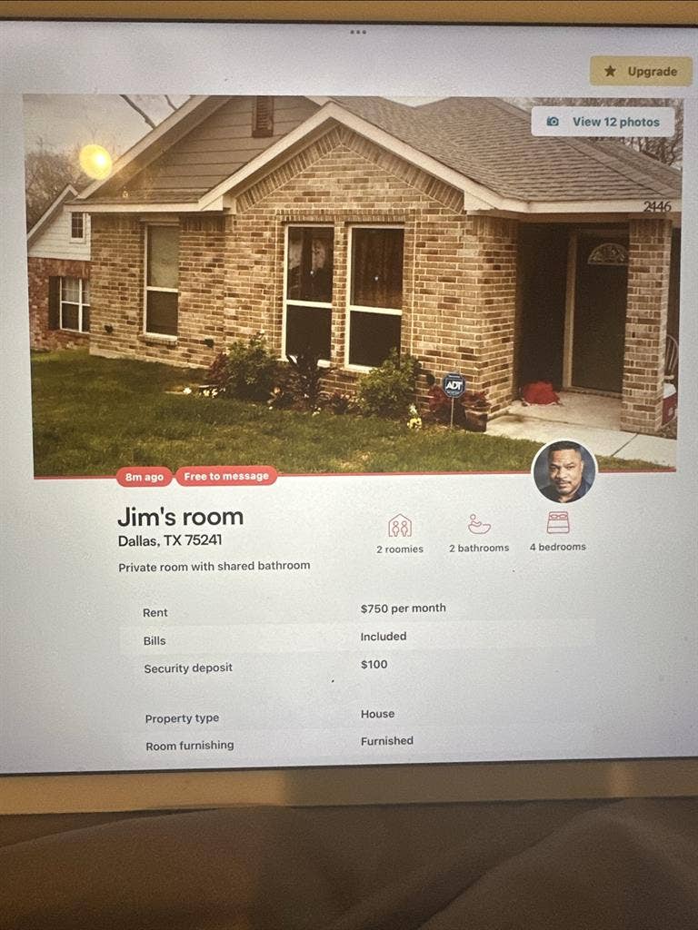 Room for Rent in Dallas