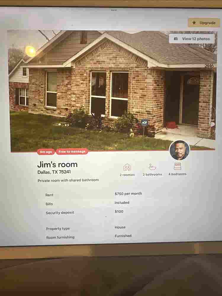 Room for Rent in Dallas