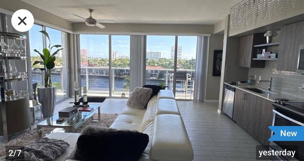 Waterfront furnished bedroom