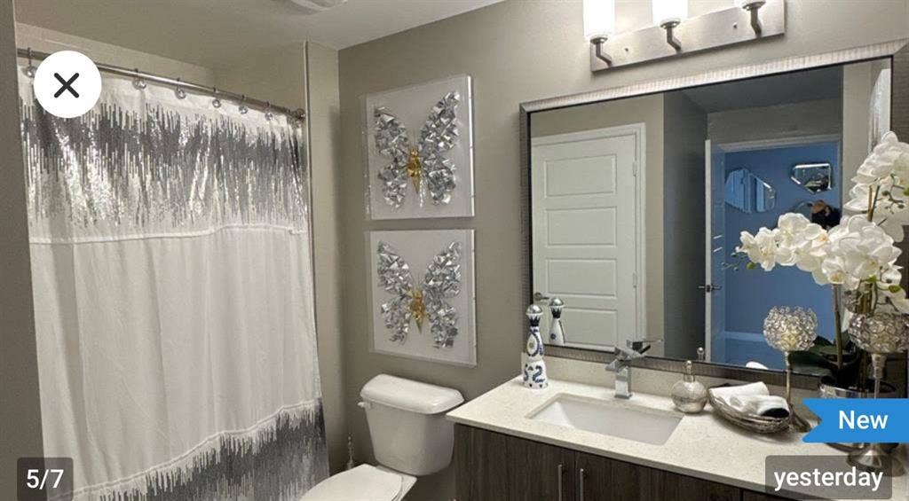 Waterfront furnished bedroom