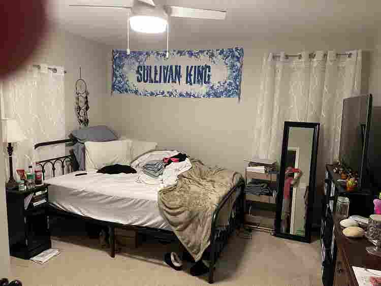 Master bedroom in ranch style home