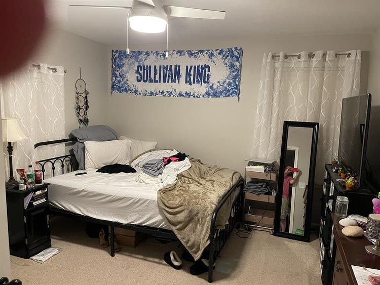 Master bedroom in ranch style home