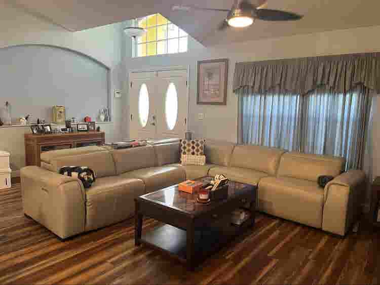 Furnished bedroom with private bath