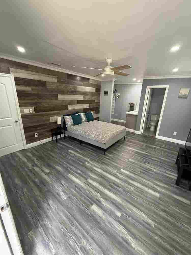 Master bedroom with private entranc
