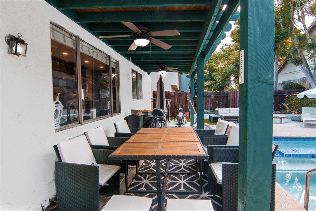 Newly furnish room in a pool house