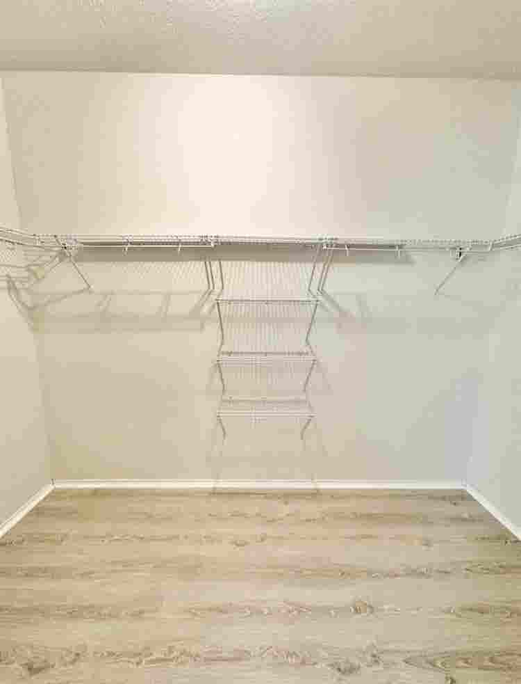 The primary suite is privately