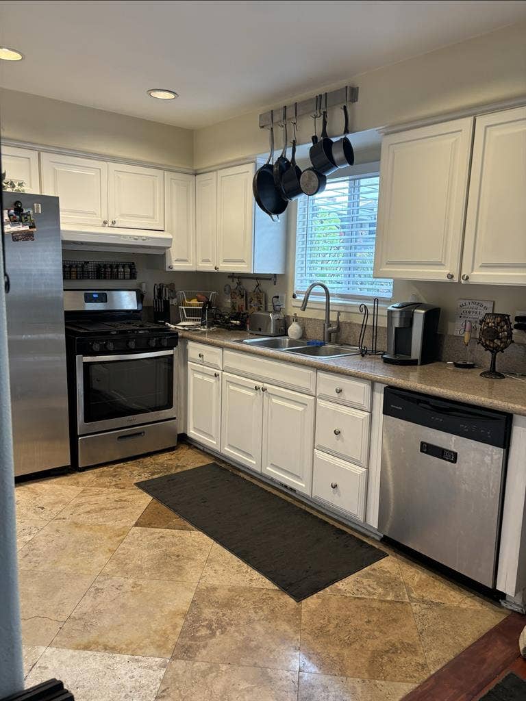 Cozy room and bathroom