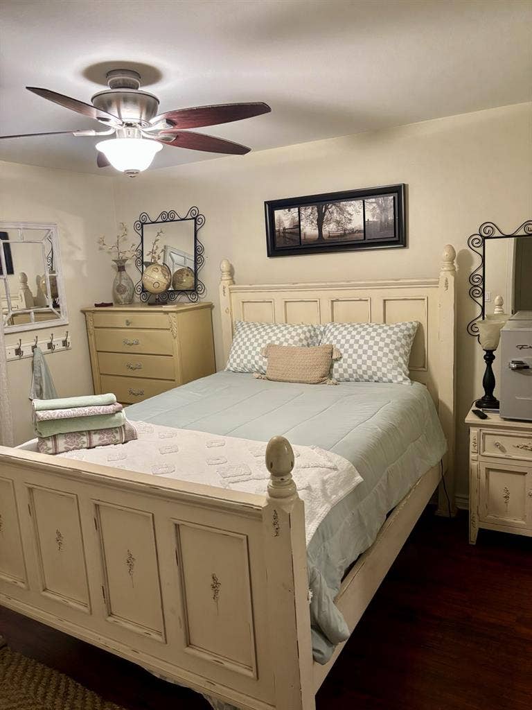 Cozy room and bathroom