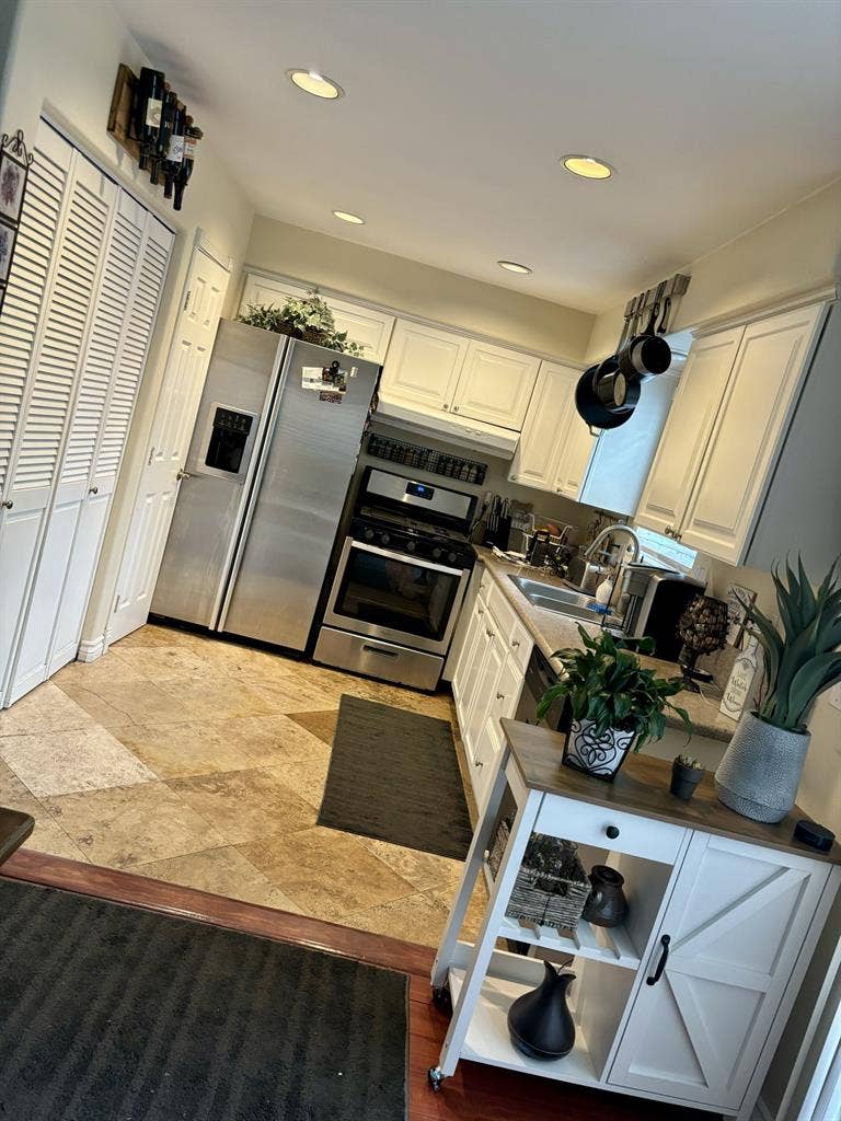 Cozy room and bathroom