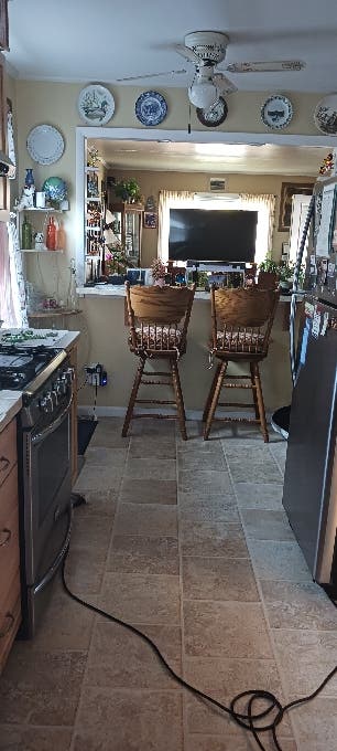 Furnished bedroom with house access