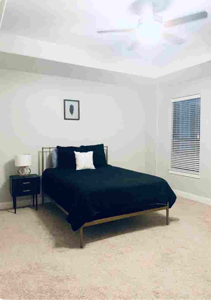 Master bedroom with bath